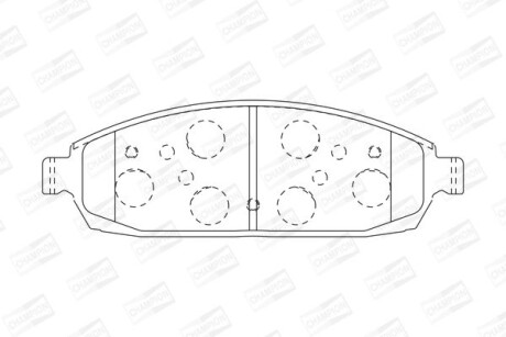 Колодки тормозные дисковые передние Jeep Grand Cherokee (III,IV) CHAM - CHAMPION 573340CH
