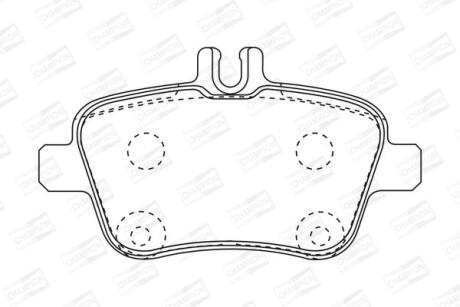 Колодки тормозные дисковые задние MB -BENZ A-CLASS (W176) - (0064202320, 0064207920, 0064208020) CHAMPION 573370CH (фото 1)