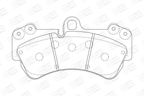 Колодки тормозные дисковые передние Porsche Cayenne (02-10)/ VW Touareg (02-10) - CHAMPION 573376CH