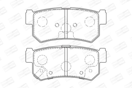 Колодки тормозные дисковые задние SSANGYONG ACTYON I 05-, ACTYON SPORTS I (QJ) 05- - CHAMPION 573377CH