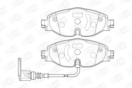 Колодки тормозные дисковые передние AUDI A3 (8V1) - CHAMPION 573390CH