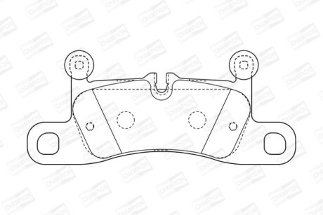 Колодки гальмівні дискові задні PORSCHE CAYENNE - (99135293902) CHAMPION 573395CH