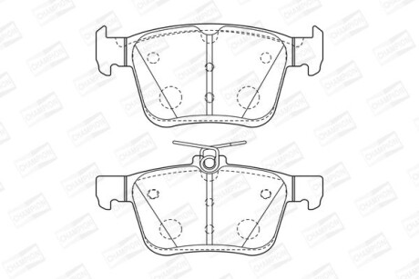 Колодки тормозные дисковые задние AUDI A3 (8V1) - CHAMPION 573409CH