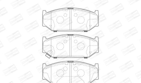 SUZUKI Тормозные колодки передн.Swift III 05- - (5520057K10, 5581057K00, 5581057K01) CHAMPION 573417CH (фото 1)