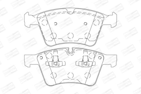 Колодки тормозные дисковые передние MB GL (X164) (06-) - CHAMPION 573424CH