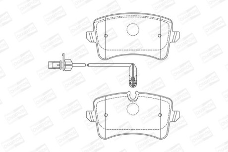 Колодки тормозные дисковые задние AUDI A4 Avant (8K5, B8) - CHAMPION 573428CH