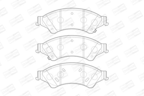 Колодки гальмівні дискові передні FORD RANGER (TKE) 11- - (1723410, 1723538, AB312001AB) CHAMPION 573449CH (фото 1)