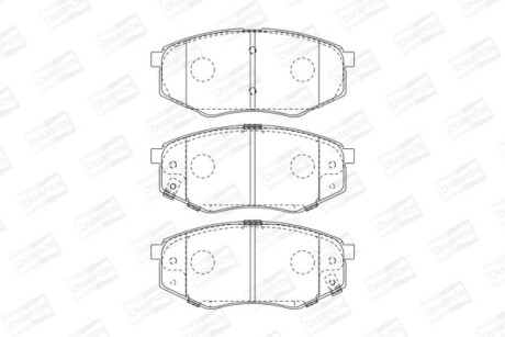 Колодки тормозные дисковые передние HYUNDAI ix20 (JC) 10-, SONATA VI (YF) 09-15|KIA SOUL I (AM) 09-14 - CHAMPION 573454CH