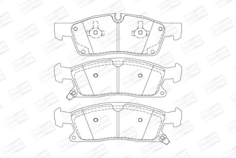 Колодки тормозные дисковые передние JEEP GRAND CHEROKEE IV (WK, WK2) - (68052370AA, 68052369AA, V1012369AA) CHAMPION 573459CH