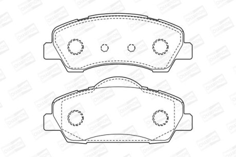 Колодки гальмівні дискові передні Citroen C4 (14-), C-ELYSEE (12-)/Peugeot 301 (12-) - CHAMPION 573461CH