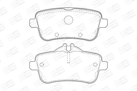 Колодки тормозные дисковые задние MB GL-CLASS (X166) - (0064203320, 0064203420, 0064204020) CHAMPION 573465CH (фото 1)