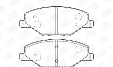 Колодки гальмівні дискові - CHAMPION 573601CH