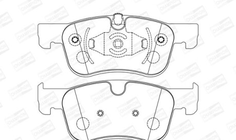 Citroen тормозные колодки передн.c4 grand picaasso, c4 picasso 13- - CHAMPION 573604CH