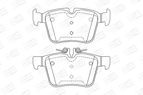 Колодки тормозные дисковые задние MB C-Class (14-) - CHAMPION 573609CH