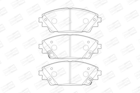 Колодки гальмівні дискові - (bhy13328za) CHAMPION 573611CH