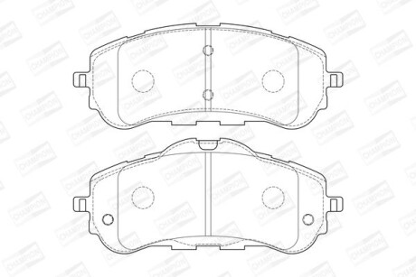 Колодки тормозные дисковые передние Citroen Berlingo (18-)/Peugeot 308 (15-), Partner (18-) - CHAMPION 573620CH