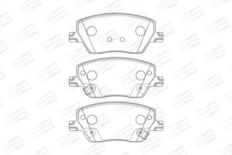 Колодки гальмівні дискові передні Fiat Tipo, Tipo SW/ Linea (15-) - (77367628, 77367910, 77368368) CHAMPION 573626CH (фото 1)