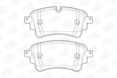 Колодки тормозные дисковые задние Audi A4 (B9), A6 (C8), Q5 (16-)/ VW Touareg (1 - CHAMPION 573628CH