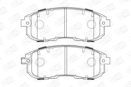 Колодки тормозные дисковые передние FIAT SEDICI (189_) 06-14|SUZUKI SX4 (EY, GY) 06- - CHAMPION 573646CH