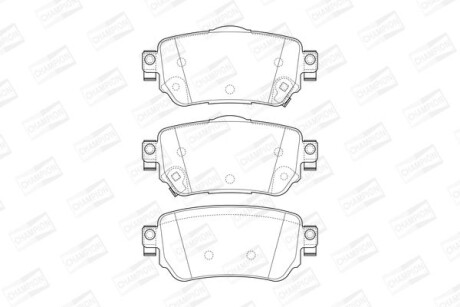Колодки тормозные дисковые задние Nissan X-Trail III, Qashqai II, Leaf (17-)/ Re - CHAMPION 573658CH