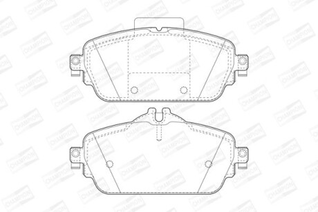 Колодки тормозные дисковые передние MERCEDES-BENZ C-CLASS (W205) 13-, C-CLASS T-Model (S205) 14- - (0004208700, 0084208700, 0084203120) CHAMPION 573671CH (фото 1)