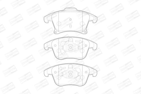 Колодки гальмівні дискові передні FORD GALAXY III (CK) 15-, MONDEO V Hatchback (CE) 14- - CHAMPION 573674CH