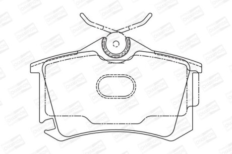 Колодки тормозные дисковые задние AUDI A2 (8Z0) 00-05|SEAT TOLEDO III (5P2) 04-09|VW GOLF V (1K1) 03-10 - CHAMPION 573682CH