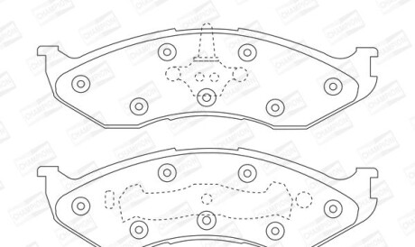 Jeep колодки тормозные передние cherokee,grand cherokee,wrangler 2.1/2.5 90- - CHAMPION 573713CH