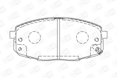 Колодки тормозные дисковые передние HYUNDAI i30 (FD) 07-12, i30 Estate (FD) 07-12 - CHAMPION 573730CH