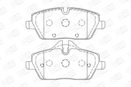 Колодки гальмівні дискові передні MINI MINI (F55) - (34106884263, 34116860016, 34116772892) CHAMPION 573733CH (фото 1)