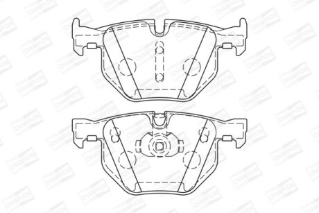 Колодки тормозные дисковые задние BMW X5 (E70) - CHAMPION 573744CH