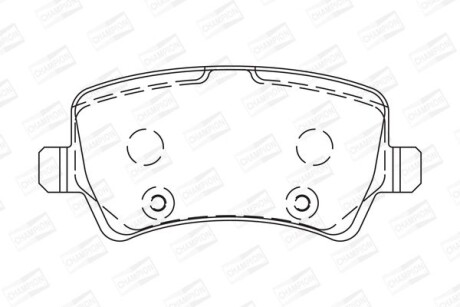 Колодки гальмівні дискові задні Volvo XC60 (08-) - (31445796, 30794554, 31408670) CHAMPION 573748CH