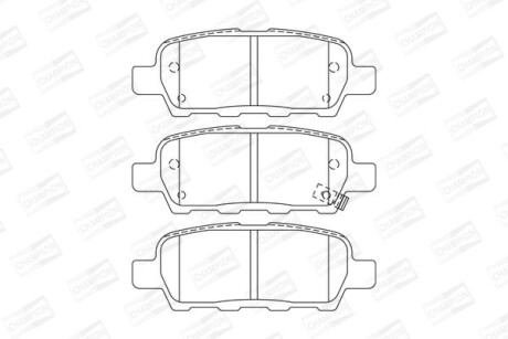 Колодки тормозные дисковые задние Nissan Qashqai/ x-Trail/ Renault Koleos (01-) - CHAMPION 573754CH