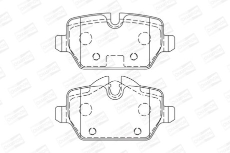 Колодки гальмівні дискові задні MINI MINI COUNTRYMAN (R60) 10-16 - (34219804739, 34219808172) CHAMPION 573755CH (фото 1)