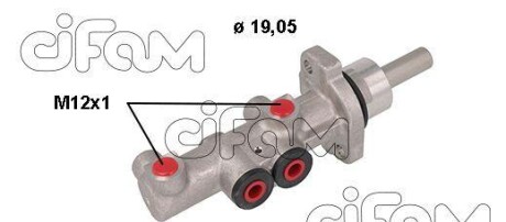 Seat главный тормозной цилиндр ibiza iii 07-08, skoda fabia i 99-02, vw fox 05-11 - CIFAM 202-1117