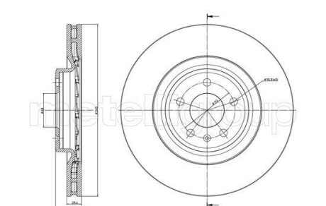 TARCZA HAMULC. AUDI A5 07- - (8K0615301M, 8K0615301K) CIFAM 8001247C (фото 1)