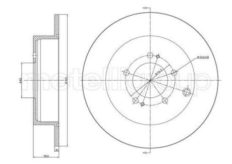 Гальмівний диск задн. C4/C-Crosser/4008/4007/ASX/Lancer/Outlander04- - CIFAM 800-1332C