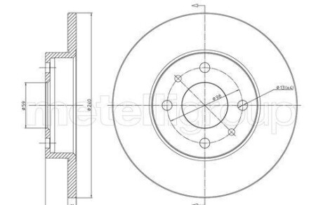 Tarcza hamulc. fiat punto,seicento - (60800345, 60805117, 60576335) CIFAM 800-232C