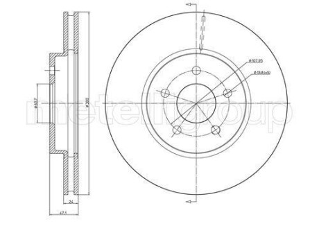 Гальмівний диск перед. Mondeo/X-Type (00-11) - CIFAM 800-684C