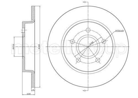 Гальмівний диск зад. Focus II 04-/C-MAX 07- (265x11) - CIFAM 800-688C