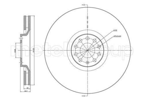 Гальмівний диск A4/A6/Allroad/Exeo (97-13) - CIFAM 800-705C