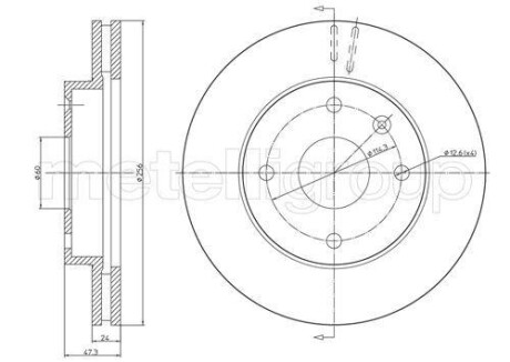 Гальмівний диск перед. Lacetti 05- (256x24) - CIFAM 800-719