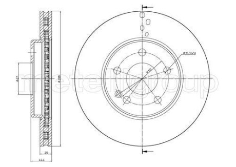 Гальмівний диск перед. W169/W245 (04-12) - CIFAM 800-832C