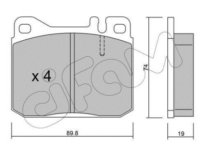 Комплект тормозных колодок, дисковый тормоз - CIFAM 822-011-2