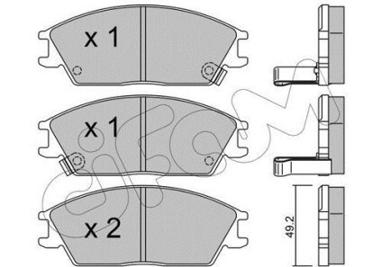 Комплект тормозных колодок, дисковый тормоз - CIFAM 822-081-1