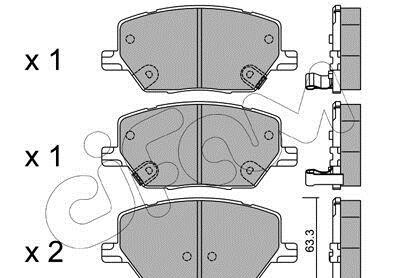 Комплект тормозных колодок - CIFAM 822-1001-0