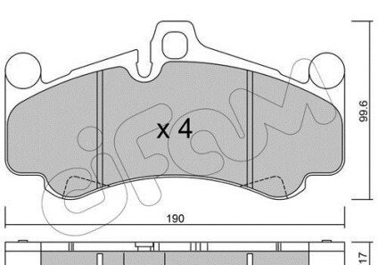 Комплект тормозных колодок - CIFAM 822-1004-0