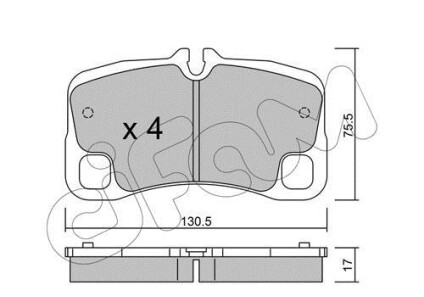 Комплект тормозных колодок - CIFAM 822-1005-0