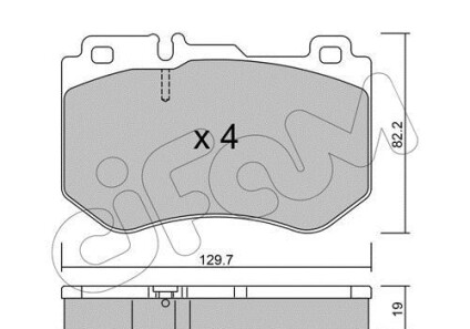 Комплект тормозных колодок - CIFAM 822-1018-0