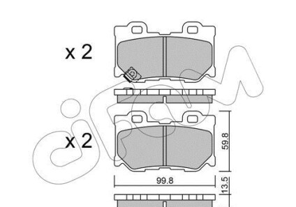 Комплект тормозных колодок - (d4060JL00J, D4060JL00K, D4060JL00A) CIFAM 822-1030-0